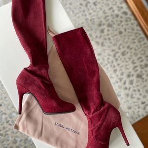 Burgundy Suede boots